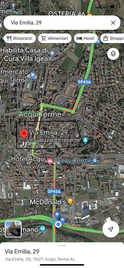 Appartamento Lella Zona Terme Centro E Vicino Habilita-Villa Igea Акви Терме Экстерьер фото